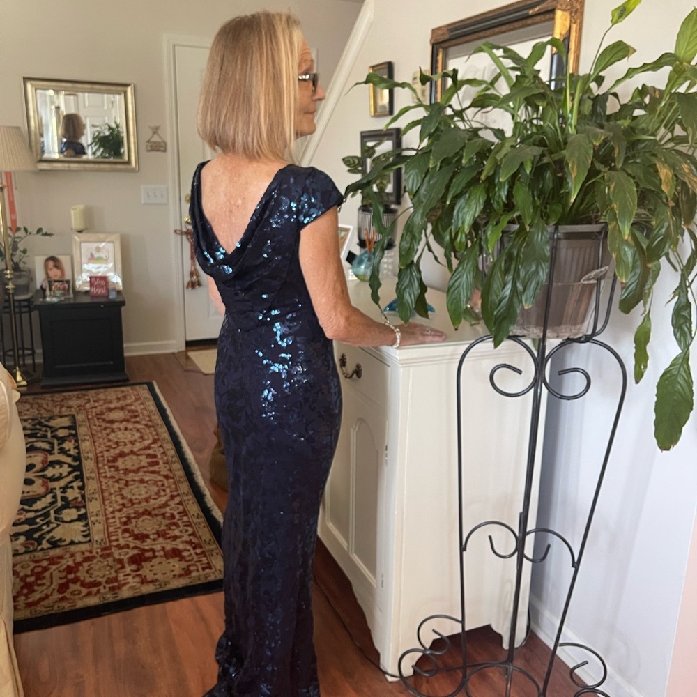 Calvin Klein Midnight Blue Backless Dress
